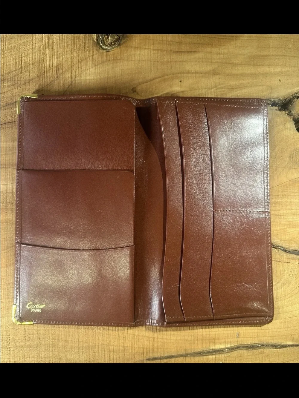 Vintage Cartier Must De Cartier Leather Passport Checkbook Holder Case